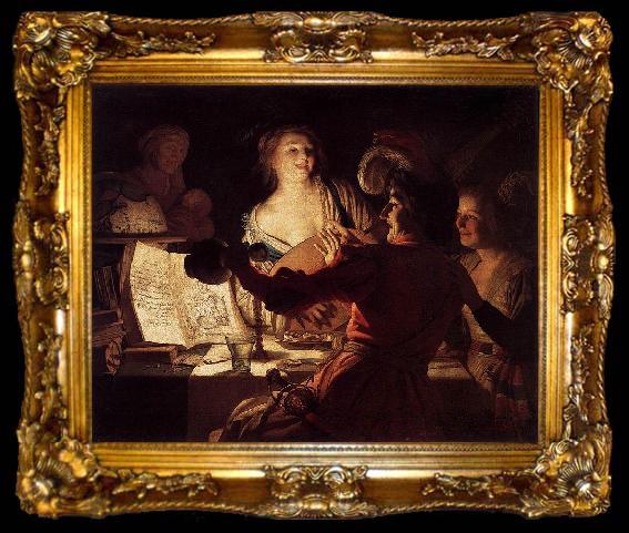 framed  Gerard van Honthorst Merry Company, ta009-2